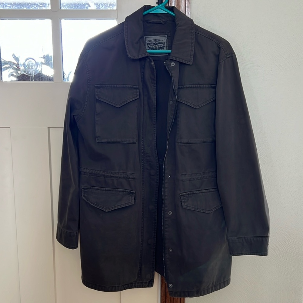 Olive long jacket coat